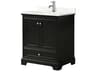 Wyndham Collection Deborah 30" Dark Espresso Vanity