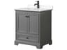 Wyndham Collection Deborah 30" Dark Gray Vanity