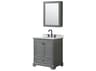 Wyndham Collection Deborah 30" Dark Gray Vanity with Medicine Cabinet