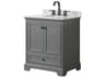 Wyndham Collection Deborah 30" Dark Gray Vanity