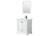 Wyndham Collection Deborah 30" White Vanity with 24" Mirror