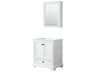 Wyndham Collection Deborah 29" White Vanity with Medicine Cabinet