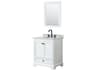 Wyndham Collection Deborah 30" White Vanity with 24" Mirror