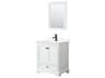 Wyndham Collection Deborah 30" White Vanity with 24" Mirror