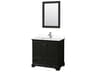 Wyndham Collection Deborah 36" Dark Espresso Vanity with 24" Mirror