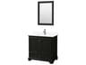 Wyndham Collection Deborah 36" Dark Espresso Vanity with 24" Mirror