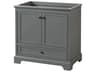 Wyndham Collection Deborah 35" Dark Gray Vanity