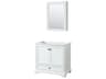 Wyndham Collection Deborah 35" White Vanity with Medicine Cabinet