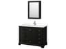 Wyndham Collection Deborah 48" Dark Espresso Vanity with Medicine Cabinet