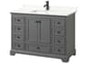 Wyndham Collection Deborah 48" Dark Gray Vanity