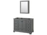 Wyndham Collection Deborah 47" Dark Gray Vanity with Medicine Cabinet