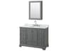 Wyndham Collection Deborah 48" Dark Gray Vanity with Medicine Cabinet