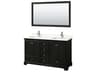Wyndham Collection Deborah 60" Dark Espresso Vanity with 58" Mirror