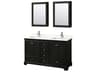 Wyndham Collection Deborah 60" Dark Espresso Vanity with Medicine Cabinet