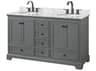 Wyndham Collection Deborah 60" Dark Gray Vanity