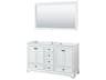 Wyndham Collection Deborah 59" White Vanity with 58" Mirror