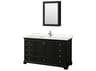 Wyndham Collection Deborah 60" Dark Espresso Vanity with Medicine Cabinet