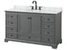 Wyndham Collection Deborah 60" Dark Gray Vanity