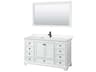 Wyndham Collection Deborah 60" White Vanity with 58" Mirror