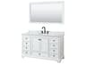 Wyndham Collection Deborah 60" White Vanity with 58" Mirror