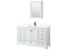 Wyndham Collection Deborah 60" White Vanity with Medicine Cabinet