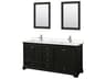 Wyndham Collection Deborah 72" Dark Espresso Vanity with 24" Mirror