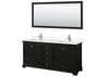 Wyndham Collection Deborah 72" Dark Espresso Vanity with 70" Mirror