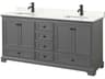 Wyndham Collection Deborah 72" Dark Gray Vanity
