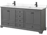 Wyndham Collection Deborah 72" Dark Gray Vanity