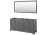 Wyndham Collection Deborah 71" Dark Gray Vanity with 70" Mirror