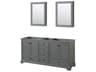 Wyndham Collection Deborah 71" Dark Gray Vanity with Medicine Cabinet
