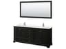 Wyndham Collection Deborah 80" Dark Espresso Vanity with 70" Mirror