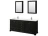 Wyndham Collection Deborah 80" Dark Espresso Vanity with Medicine Cabinet
