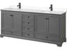 Wyndham Collection Deborah 80" Dark Gray Vanity