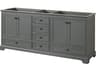 Wyndham Collection Deborah 79" Dark Gray Vanity