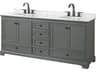 Wyndham Collection Deborah 80" Dark Gray Vanity