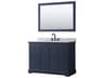 Wyndham Collection Avery 48" Dark Blue Vanity with 46" Mirror