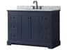 Wyndham Collection Avery 48" Dark Blue Vanity