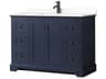 Wyndham Collection Avery 48" Dark Blue Vanity