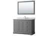 Wyndham Collection Avery 48" Dark Gray Vanity with 46" Mirror