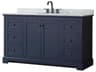 Wyndham Collection Avery 60" Dark Blue Vanity