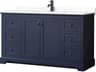 Wyndham Collection Avery 60" Dark Blue Vanity