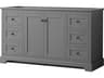 Wyndham Collection Avery 59" Dark Gray Vanity