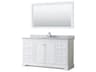 Wyndham Collection Avery 60" White Vanity with 58" Mirror