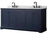 Wyndham Collection Avery 72" Dark Blue Vanity