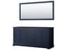 Wyndham Collection Avery 71" Dark Blue Vanity with 70" Mirror