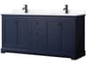 Wyndham Collection Avery 72" Dark Blue Vanity