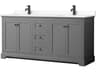 Wyndham Collection Avery 72" Dark Gray Vanity