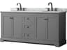 Wyndham Collection Avery 72" Dark Gray Vanity