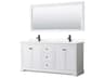 Wyndham Collection Avery 72" White Vanity with 70" Mirror